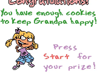 I caught enough cookies to keep Grandpa happy and win a prize.