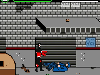 Beating up a thug in an alley