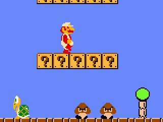 A good way to avoid some enemies is to walk above a row of question mark blocks.