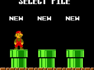 Choose a file to save your current game.