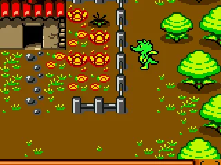 Tabaluga in the village