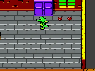 Tabaluga inside a house