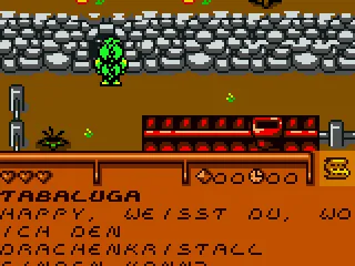 Tabaluga searching for the crystal