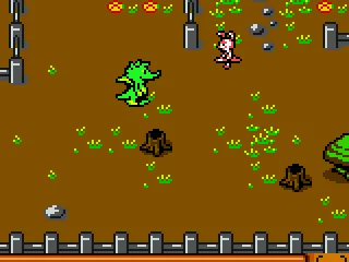 Tabaluga with a hare