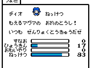 Dio's personality bars.