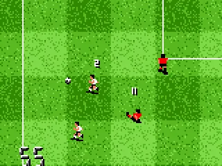 He tries a sliding tackle from quite some distance