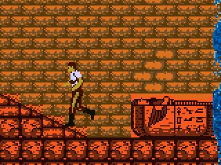 Fleeing some blue stuff.