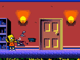 Bart Simpson in non-stop slingshot action!