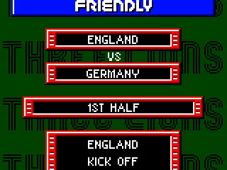 England to kick off