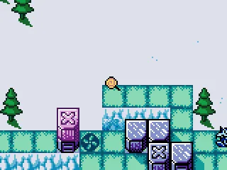 The current piece of candy to reach