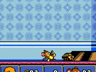 Each time you hit an enemy, you health level (the cheese) will decrease