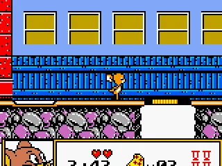 Each time Jerry gets hit by an enemy or an obstacle, his face's  expression will change