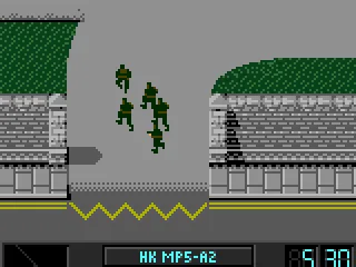 Starting positions in front of the embassy