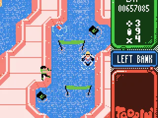 On the left bank. The terrorists will try to shoot you.