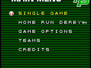 Menu screen.