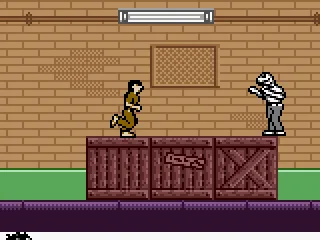 You have to punch these guys and stun them or jump over. (Game Boy Color)