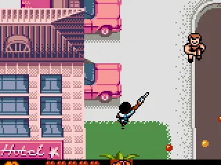 Shooting the bad guys while walking as Quick Williams