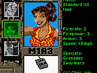 You can see the tank info...