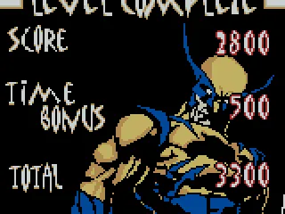 Level complete screen