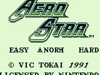 Title screen - choose the difficulty. (Japanese version)