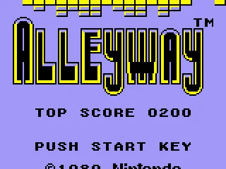 Title screen on the Game Boy Color. The game also gets a palette assigned, one that is not manually selectable.