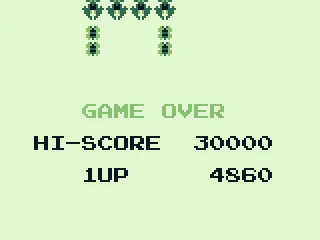 Galaga: I lost all my ships. Game over.
