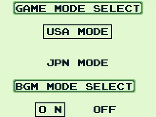 Select USA or Japan mode