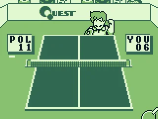 Raising his fist in victory.