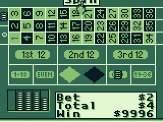 I bet on 00 green and odd.