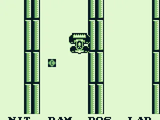 Dirty Racing: You can pick up these bonus items on the track.