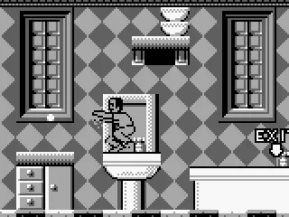 Squatting over the sink...?