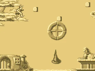 Dirk must now jump over that flying wizard's hat.