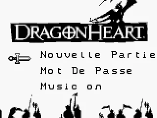 Menu. French version.