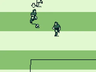 He's running the ball down the field.