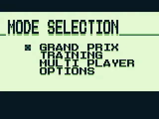 Mode selection (F1 Pole Position).