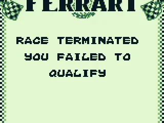 I failed to qualify.