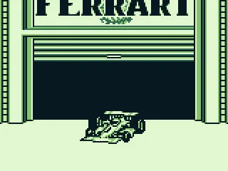 Pulling out of the garage.