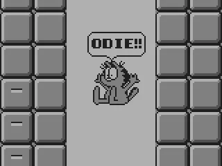 Garfield falls down a tunnel