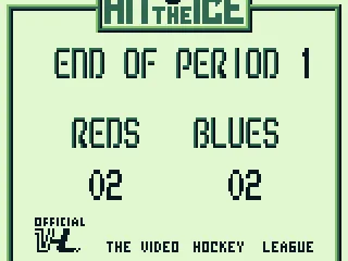 The scores at the end of period 1