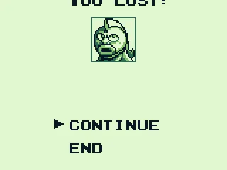 You lost! Continue or end?