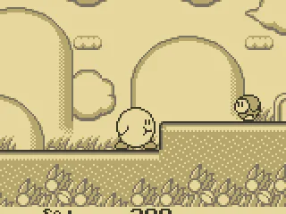 Kirby has swallowed an enemy.