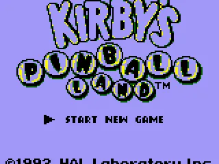 Title screen on Game Boy Color. Another game that get's a palette assigned, and it's another unique one (not selectable by user when turning on the handheld)