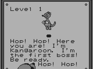 The first boss is kind enough to introduce himself on a sign