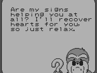 We find the person who's set up the helpful signs