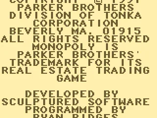 Credits screen.