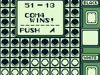 51 to 13. Black wins.