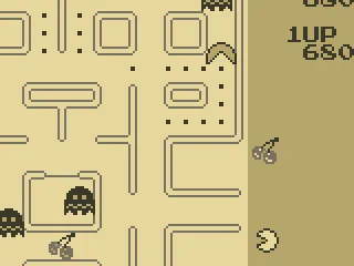 Eat power pellets to scare the ghosts.