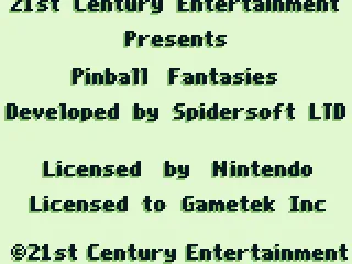 Copyright screen on the GameBoy