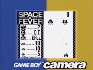 Game selection. You shoot the ships to get different games.