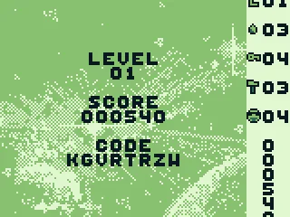 Players get a password after defeating a level